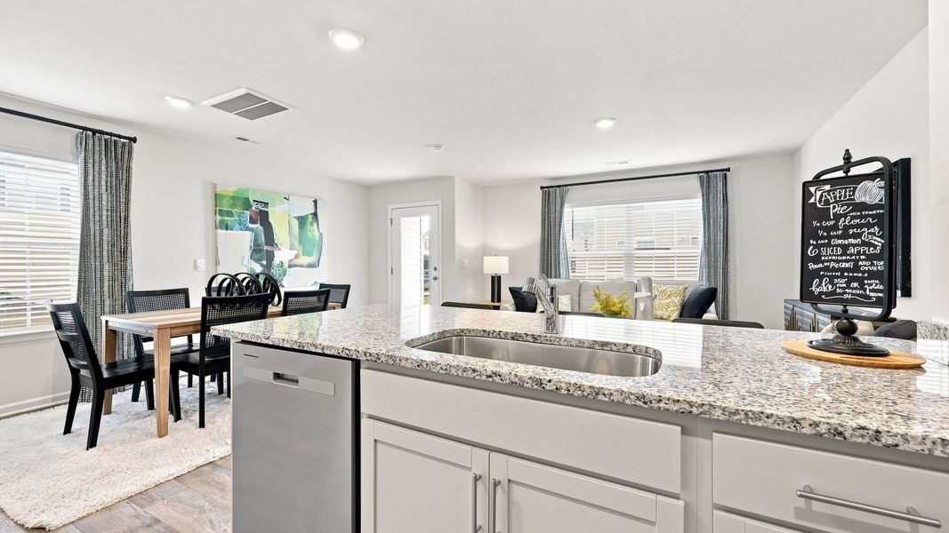 Furnished interior view inside a new home in The Townes at Hunter Hill, Rocky Mount (Image 9).