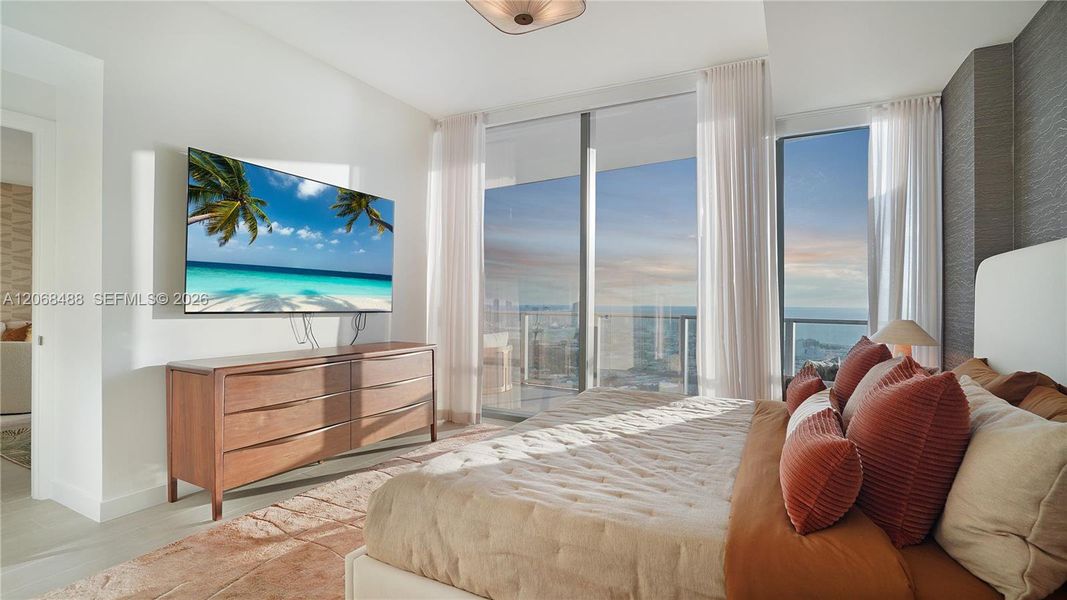 Furnished interior view inside a new home in , Miami Beach (Image 58). Furnished interior view inside a new home in , Miami Beach (Image 58).