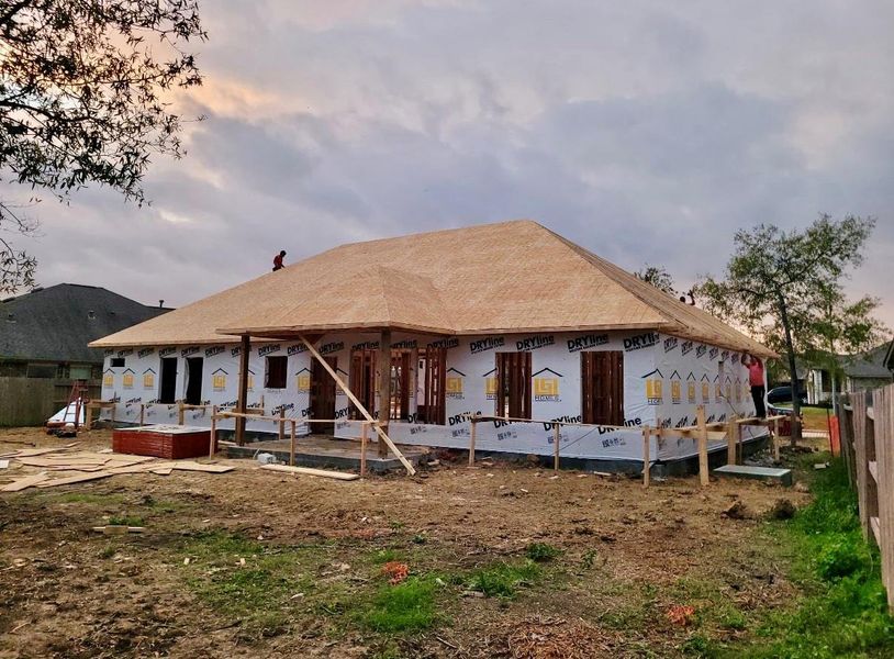 In-progress construction of a new home in , Crosby, TX (Image 2). In-progress construction of a new home in , Crosby, TX (Image 2).