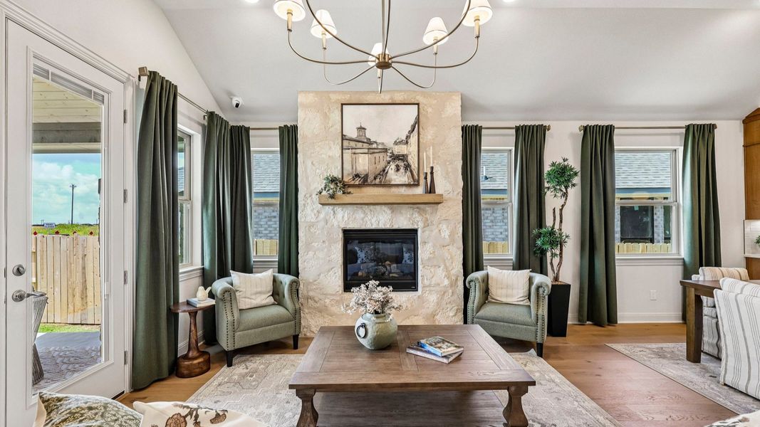 Representative furnished interior of a home built from the Oleander by DRB Homes in Infinity Square, Kyle (Image 18).