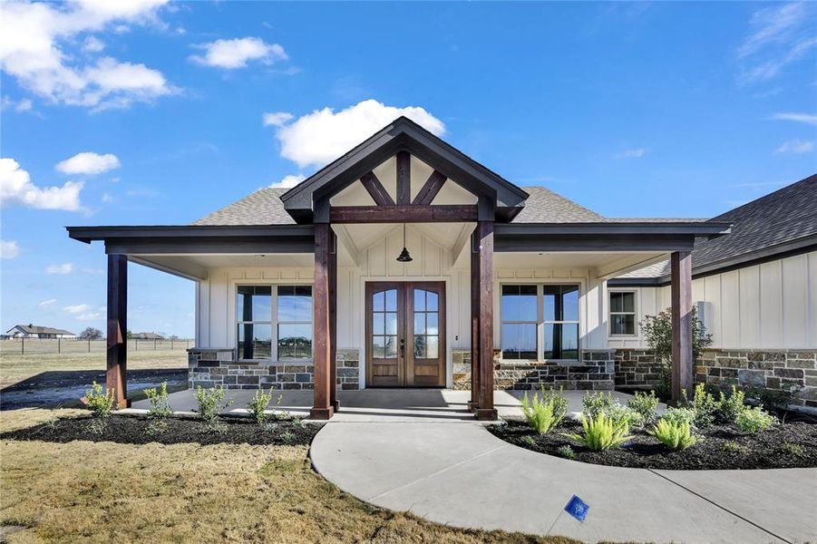 Front exterior of a new home in , Cresson, TX, highlighting curb appeal (Image 27).