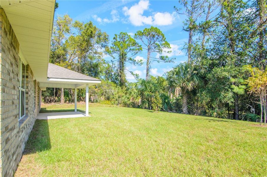Exterior details and patio area of a home in Palm Coast, Palm Coast (Image 3).