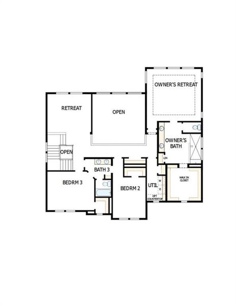 2D floor plan layout of this home in Ellis, Marietta, GA (Image 6).