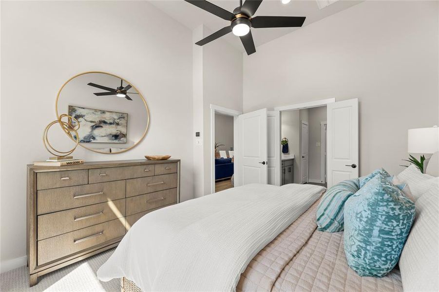 Furnished interior view inside a new home in Cottonwood Creek, Wylie (Image 4).