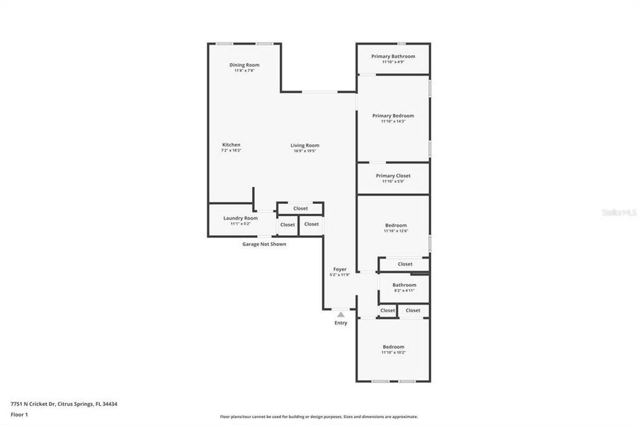 2D floor plan layout of this home in , Citrus Springs, FL (Image 3). 2D floor plan layout of this home in , Citrus Springs, FL (Image 3).