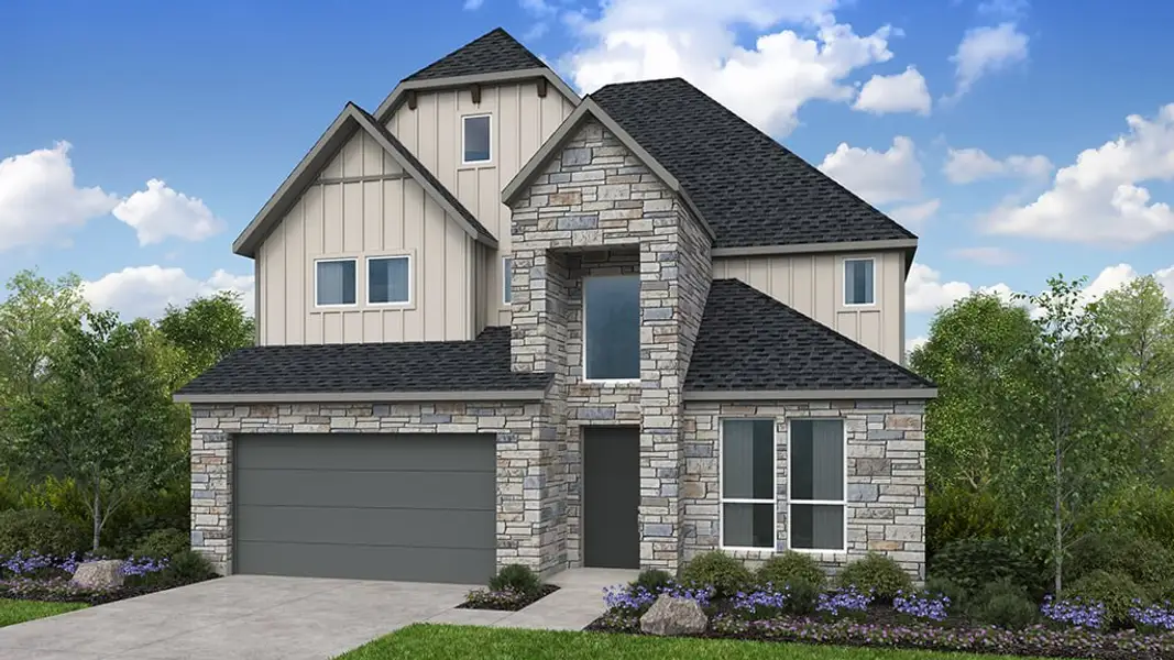 Representative exterior photo of a completed home built from the Sullivan by Taylor Morrison in Blue Creek Trails, Richmond, TX (Image 1). Representative exterior photo of a completed home built from the Sullivan by Taylor Morrison in Blue Creek Trails, Richmond, TX (Image 1).