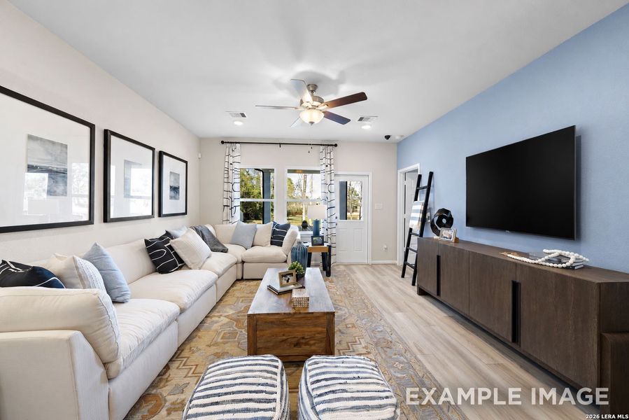 Furnished interior view inside a new home in Rayburn Valley, San Antonio (Image 9). Furnished interior view inside a new home in Rayburn Valley, San Antonio (Image 9).