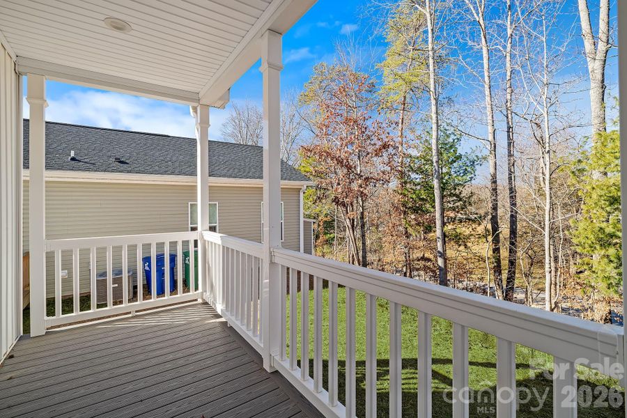 Exterior details and patio area of a home in , Asheville (Image 26).