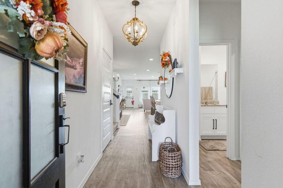 Inviting entryway that sets the tone for the modern design throughout. Inviting entryway that sets the tone for the modern design throughout.