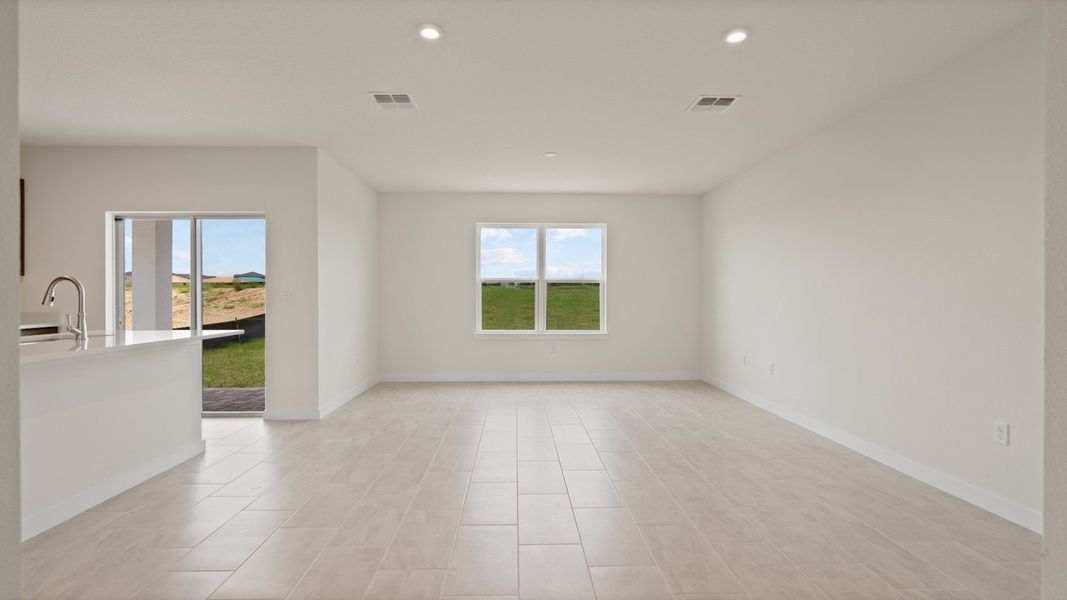 The Atwood Living Area by DRB Homes in Hamilton Bluff, Haines City, FL The Atwood Living Area by DRB Homes in Hamilton Bluff, Haines City, FL