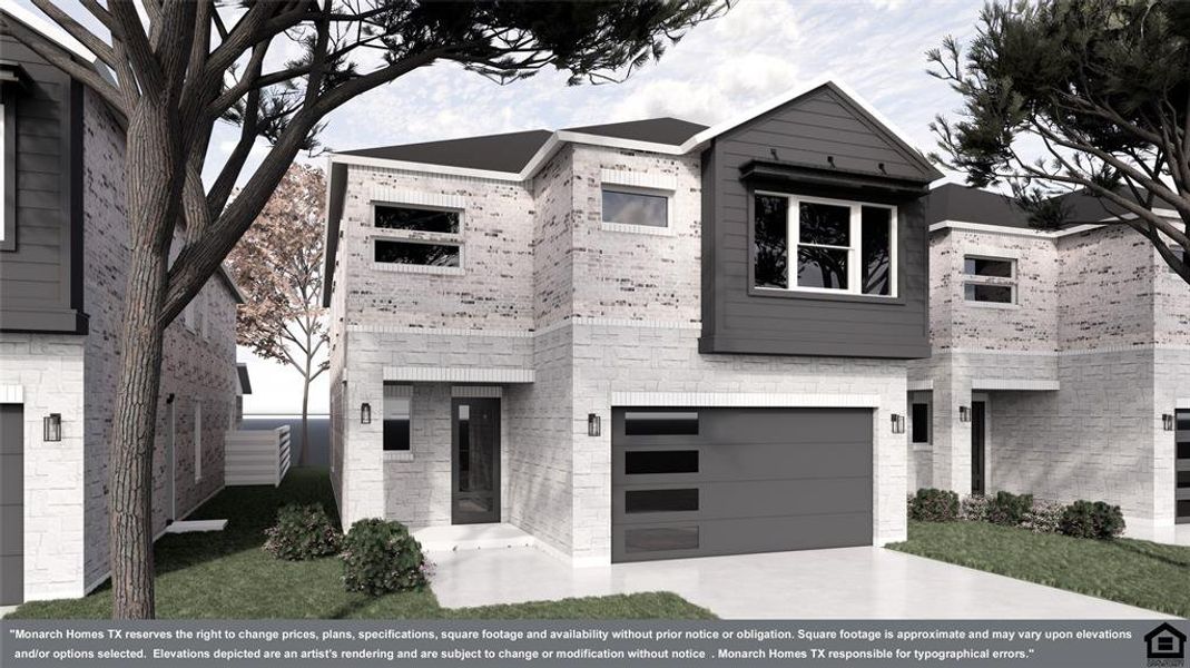 View of front of house featuring a garage, brick siding, and concrete driveway View of front of house featuring a garage, brick siding, and concrete driveway