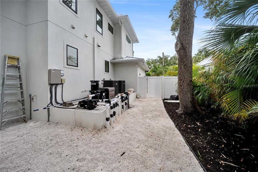 Exterior details and patio area of a home in , Sarasota (Image 43).