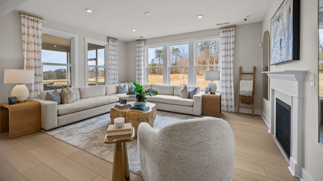 The Stonefield Home Plan in Michaux Garden by DRB Homes in Belmont, NC. - Living Area