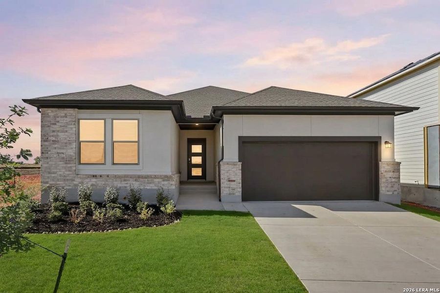 Front exterior of a new home in Garden Grove, San Antonio, TX, highlighting curb appeal (Image 23). Front exterior of a new home in Garden Grove, San Antonio, TX, highlighting curb appeal (Image 23).