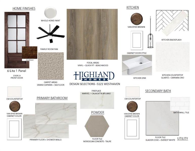 Sample of building materials used in homes in Gateway Village - The Reserve: 45ft. lots, Denison (Image 15).