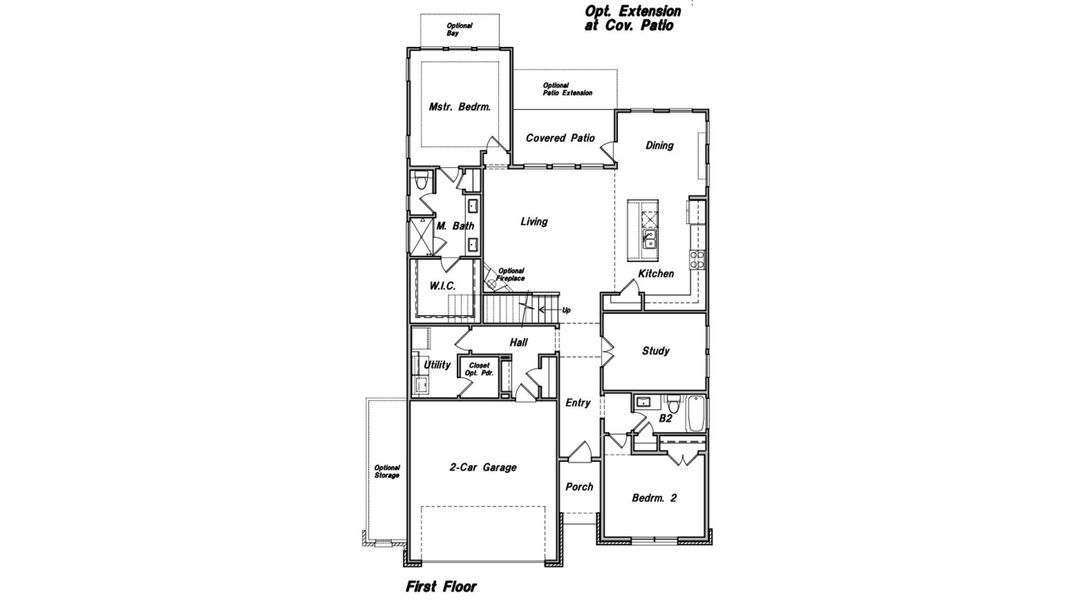 2D floor plan layout for the The Jasmine by Joseph Creek Homes in Country Village Estates, Castroville, TX (Image 3). 2D floor plan layout for the The Jasmine by Joseph Creek Homes in Country Village Estates, Castroville, TX (Image 3).