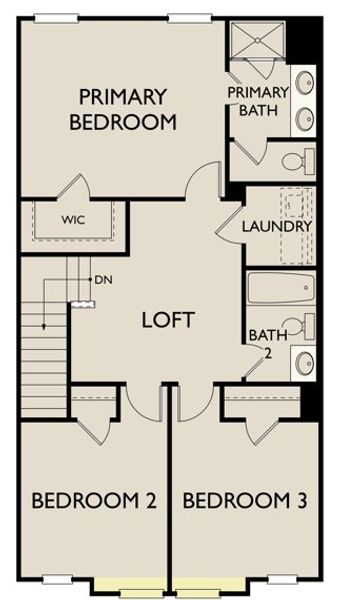 2D floor plan layout of this home in Towns at The Point, Rolesville, NC (Image 3). 2D floor plan layout of this home in Towns at The Point, Rolesville, NC (Image 3).