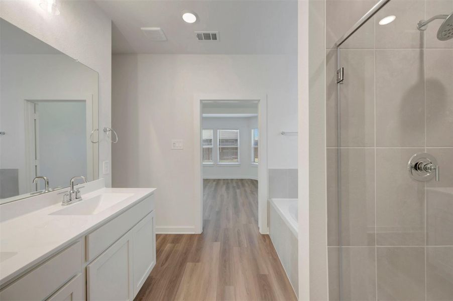 Furnished interior view inside a new home in Pinewood at Grand Texas, New Caney (Image 8). Furnished interior view inside a new home in Pinewood at Grand Texas, New Caney (Image 8).