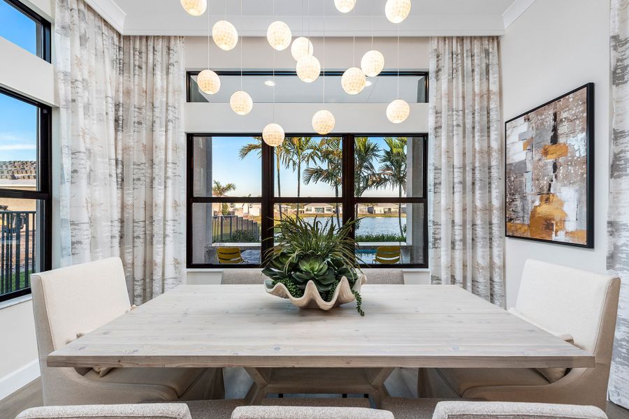 Furnished interior in a model home at Valencia Del Mar in Boynton Beach (Image 33).