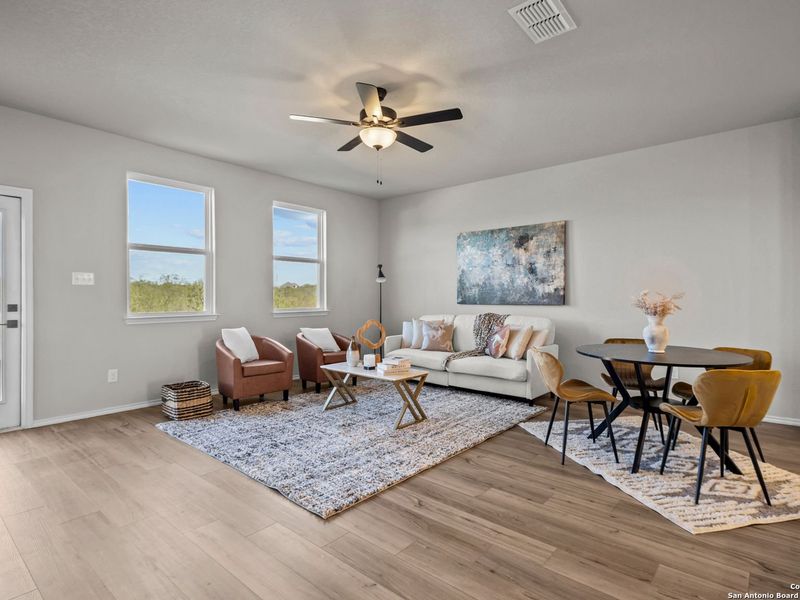 Furnished interior view inside a new home in Horizon Pointe, Converse (Image 14).