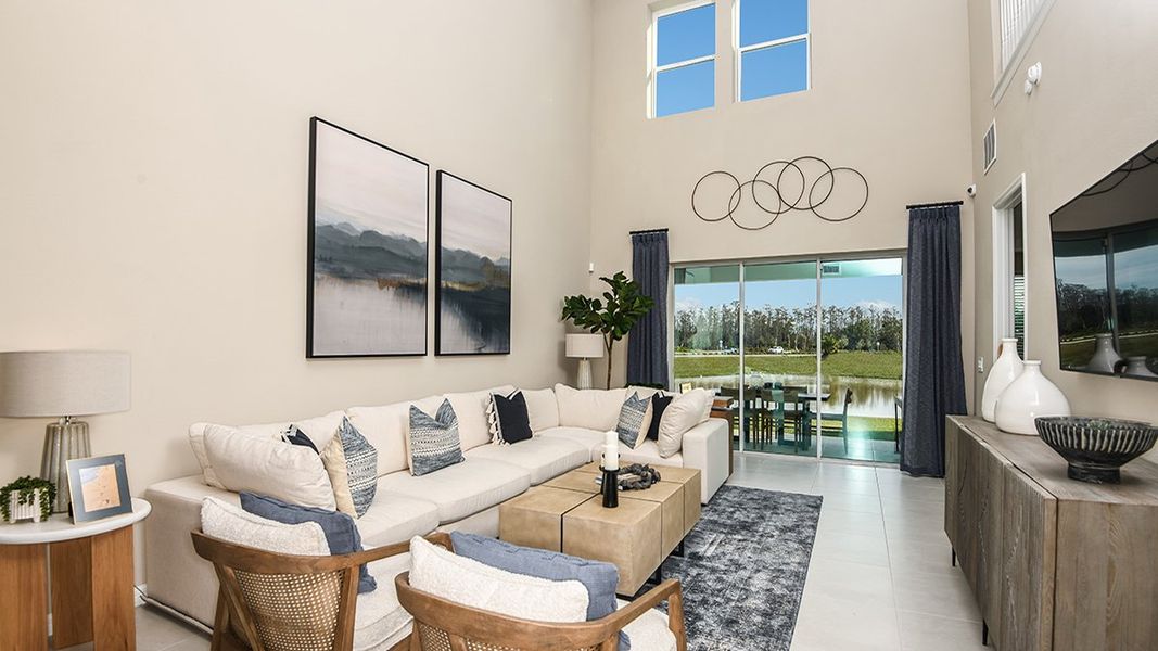 Furnished interior view inside a new home in Westview Community Group Page, Kissimmee (Image 8).