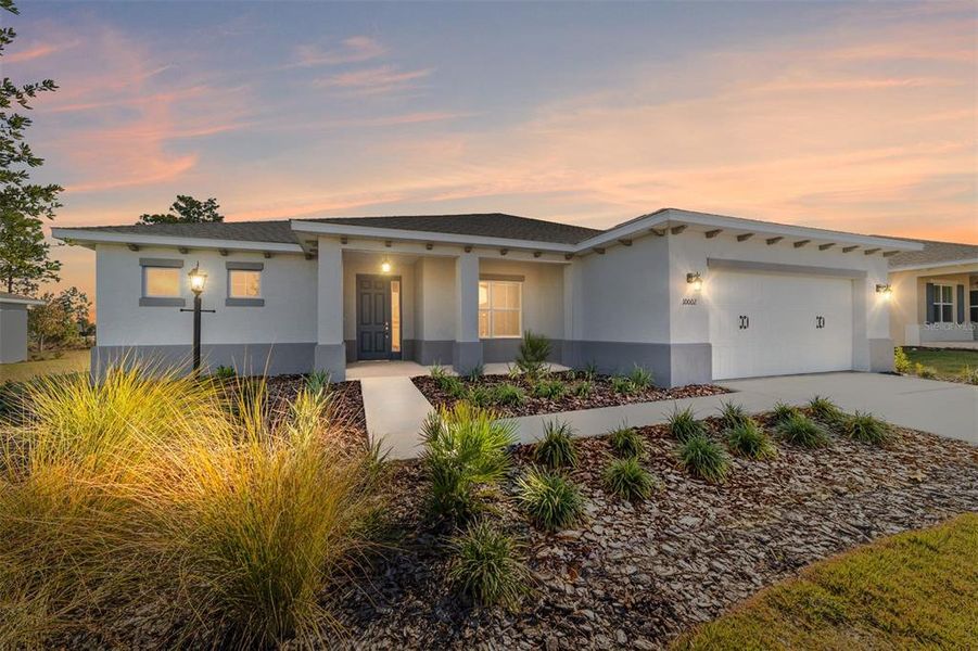Front exterior of a new home in On Top of the World Communities, Ocala, FL, highlighting curb appeal (Image 20).