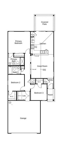 2D floor plan layout of this home in Somerset - Classic Series, Palm Coast, FL (Image 2).