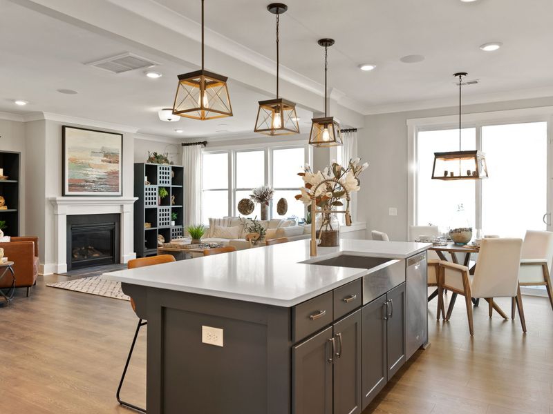 Representative furnished interior of a home built from the Riley P by True Homes in Homecoming, Ravenel (Image 4).