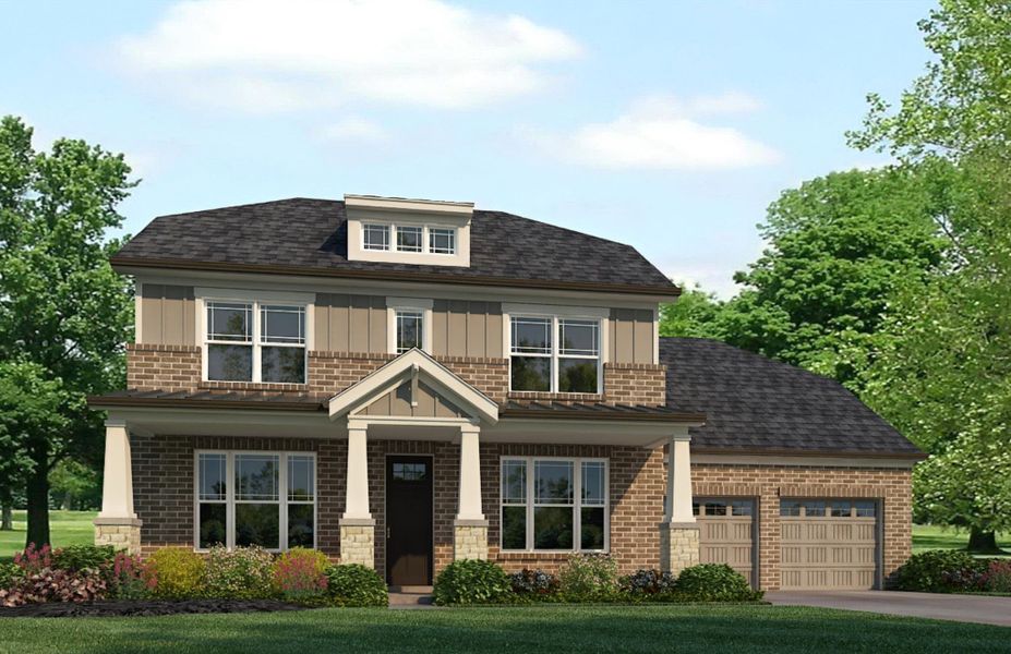 Representative exterior photo of a completed home built from the Worthington by Grant & Co in White Oak, Arlington, TN (Image 22).