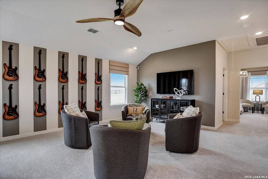 Furnished interior view inside a new home in Casinas at Gruene, New Braunfels (Image 18).