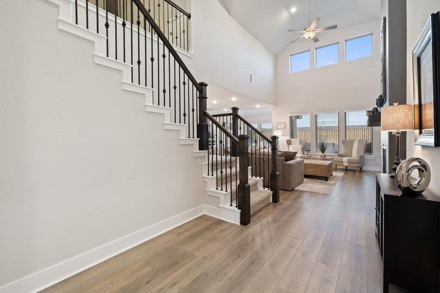 Inviting entry with immediate sightline to the main living space.