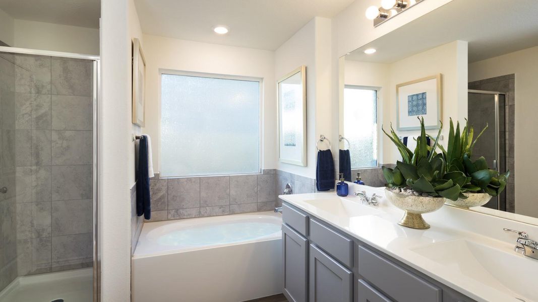 Furnished interior view inside a new home in Meadowlark Preserve, Pflugerville (Image 12).