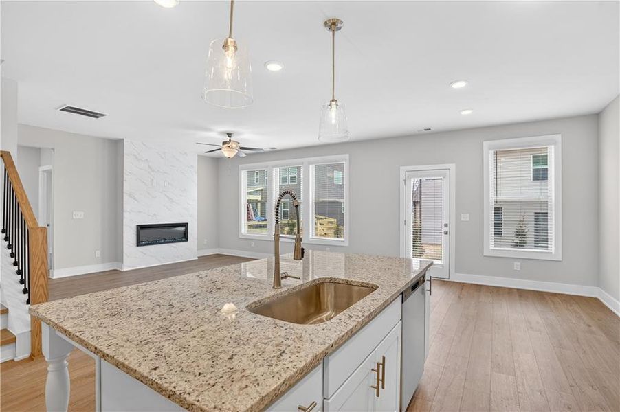 Furnished interior view inside a new home in The Fairways at Mirror Lake, Villa Rica (Image 10).