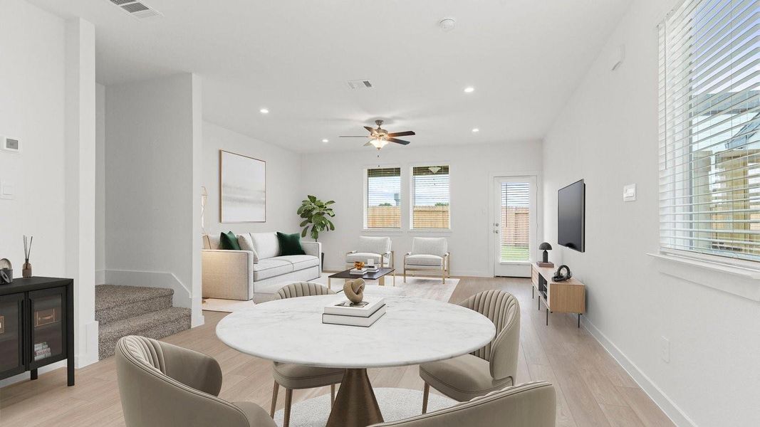 *Elevations, exterior/ interior colors, options, available upgrades that require an additional charge, and standard features will vary in each community and subject change without notice. Call for details.