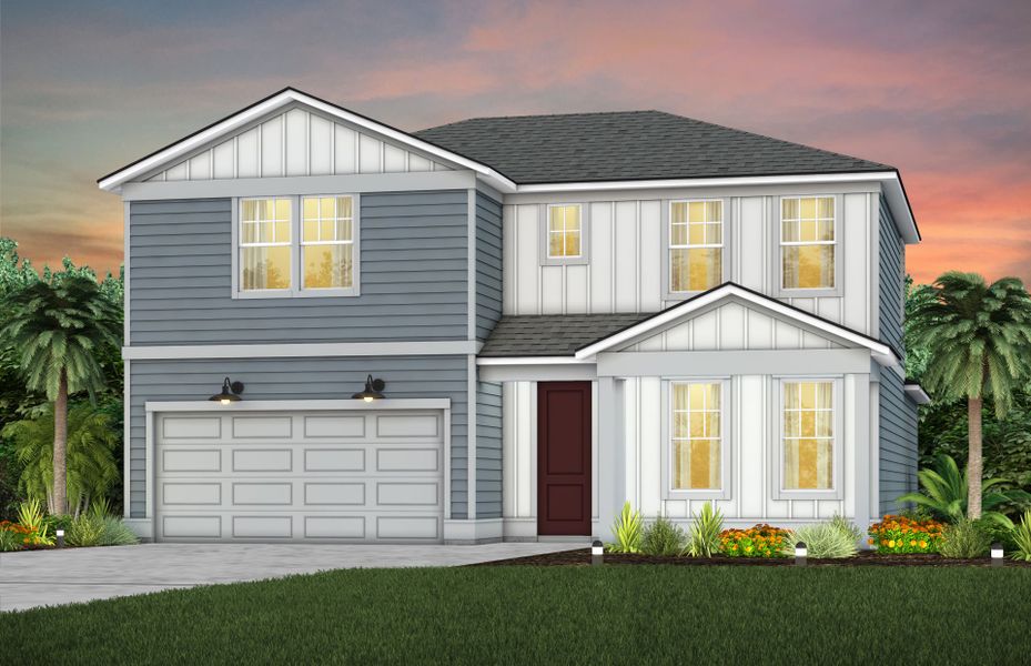 Representative exterior photo of a completed home built from the Whitestone by Pulte Homes in Lakeview Estates, Palm Coast, FL (Image 19).