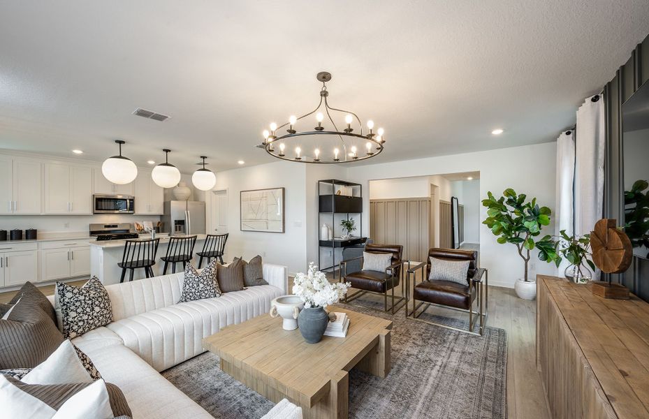 Representative furnished interior of a home built from the Pinecrest by Pulte Homes in Riversong, Parrish (Image 16).