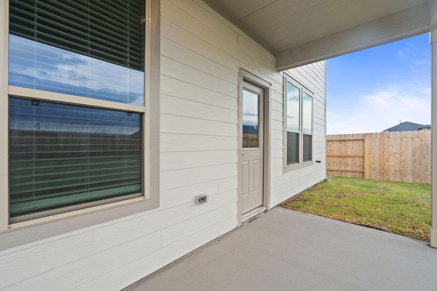 Exterior details and patio area of a home in Crosby Farms, Crosby (Image 4). Exterior details and patio area of a home in Crosby Farms, Crosby (Image 4).