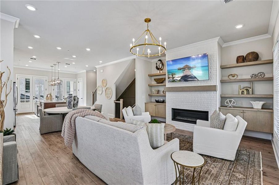 Furnished interior view inside a new home in Byers Park, Alpharetta (Image 45).