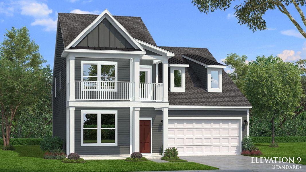 Representative exterior photo of a completed home built from the Lassiter by DRB Homes in Bellerose, Gibsonville, NC (Image 36). Representative exterior photo of a completed home built from the Lassiter by DRB Homes in Bellerose, Gibsonville, NC (Image 36).