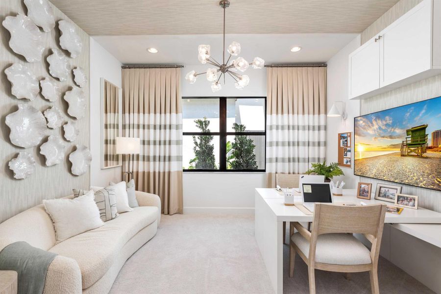 Furnished interior view inside a new home in Valencia Del Mar, Boynton Beach (Image 9).