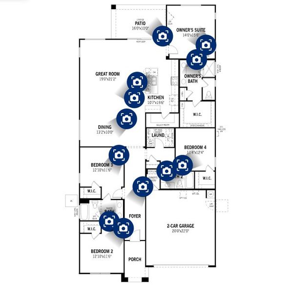 2D floor plan layout of this home in Landmarke, San Tan Valley, AZ (Image 3). 2D floor plan layout of this home in Landmarke, San Tan Valley, AZ (Image 3).
