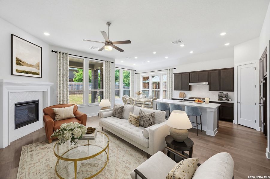Furnished interior view inside a new home in Weston Oaks, San Antonio (Image 10).