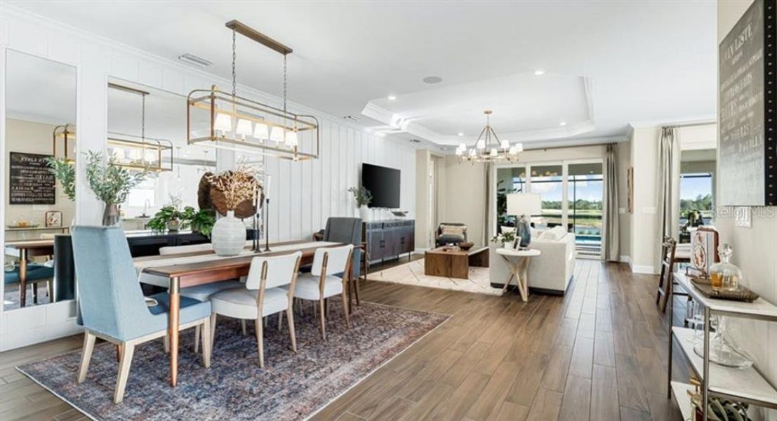 Furnished interior view inside a new home in Esplanade at Westview, Kissimmee (Image 8).