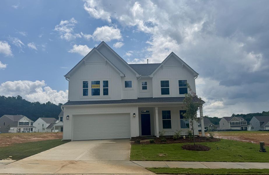 Front exterior of a new home in Hopewell Garden, Winston-Salem, NC, highlighting curb appeal (Image 1).