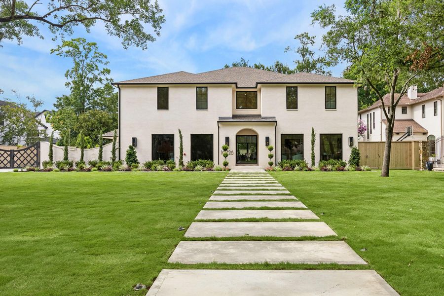 Front exterior of a new home in , Houston, TX, highlighting curb appeal (Image 1). Front exterior of a new home in , Houston, TX, highlighting curb appeal (Image 1).