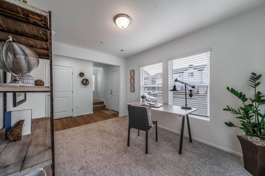 Furnished interior view inside a new home in Thompson River Ranch, Johnstown (Image 15).
