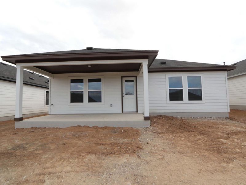 Exterior details and patio area of a home in Marble Creek Crossing, Austin (Image 3). Exterior details and patio area of a home in Marble Creek Crossing, Austin (Image 3).