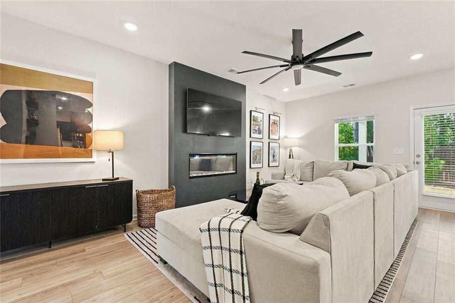 Furnished interior view inside a new home in , Sugar Hill (Image 17). Furnished interior view inside a new home in , Sugar Hill (Image 17).