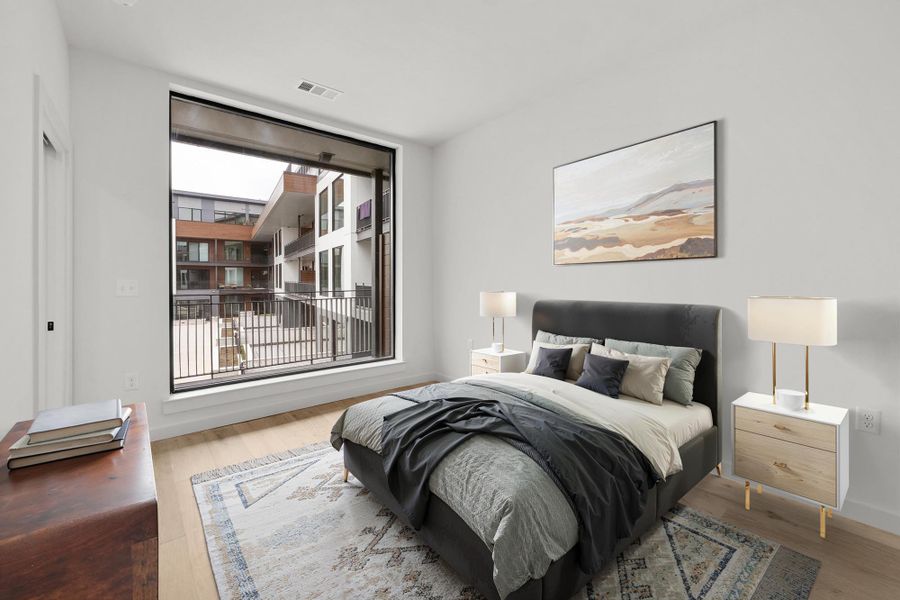 Furnished interior view inside a new home in One Oak, Austin (Image 13).