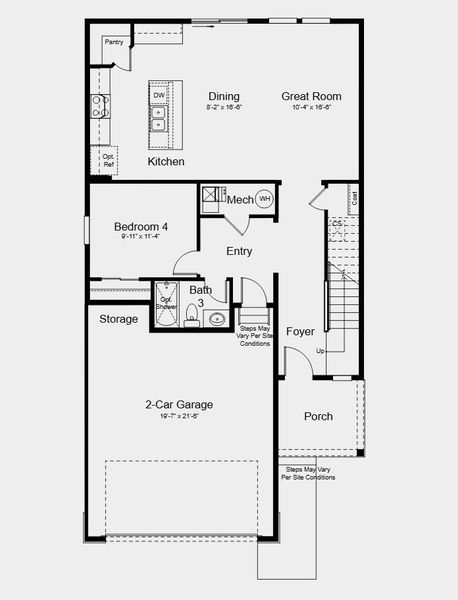 2D floor plan layout for the Summit by Taylor Morrison in Lake Bluff, Greeley, CO (Image 5).